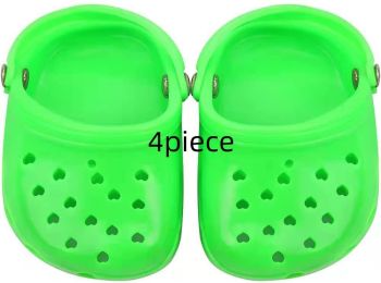 Dog Hole Shoe Wear-resistant Silicone (Option: Green-4piece)