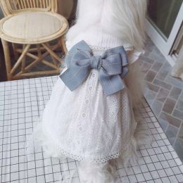 Summer Pet Cotton Little White Dress (Option: Cave skirt-XS)