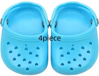 Dog Hole Shoe Wear-resistant Silicone (Option: Blue-4piece)